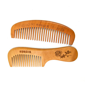 a bamboo wooden antistatic anti dandruff wide tooth comb for beard and hair