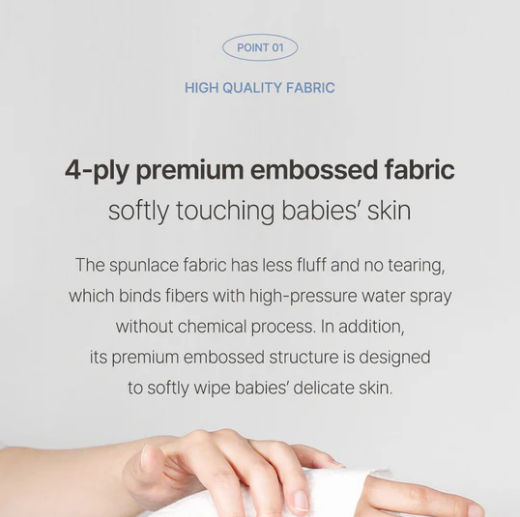 Bebesup Premier Wet Wipes, Embossed 70 Sheets With Cap (70GSM)