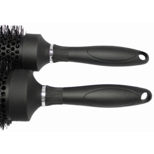 Ceramic Straightening Brush  Nylon Bristle Detangling Hair Brush Round Ionic Hair Brush