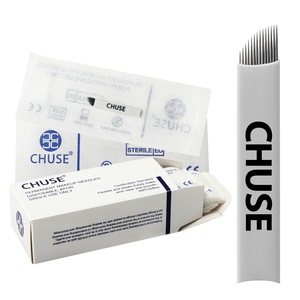 CHUSE S14 PE Manual Eyebrow Tattoo Needles 14 Diagonal Needles