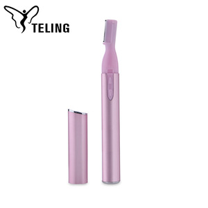 Custom colorful plastic handle lady electric eyebrow trimmer
