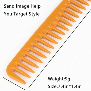 Customized logo unique acrylic wide tooth comb plastic anti-static detangling comb