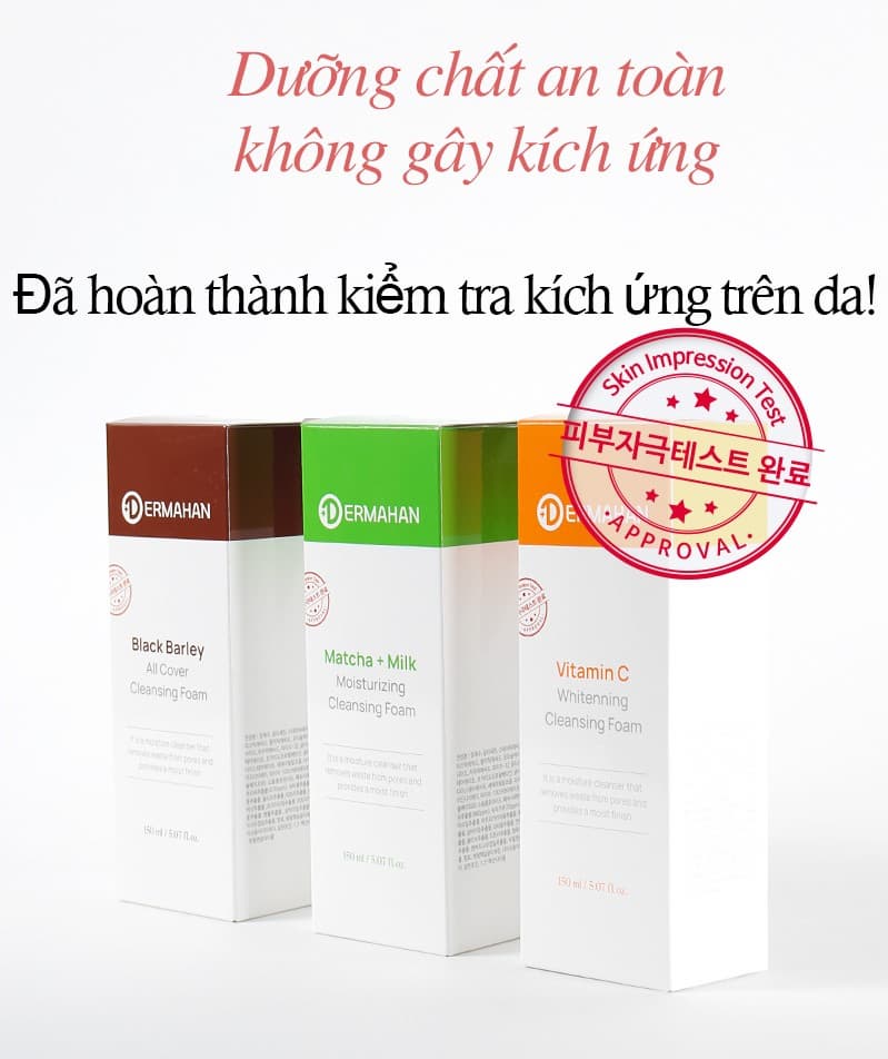 Dermahan Black Barley All Cover Cleansing Foam 150ml