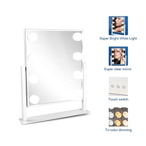Dressing table XL Women white hollywood makeup lights mirror with bulbs