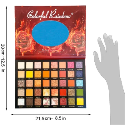 Flame 40 Color Eye Shadow Plate Rose Stage Makeup