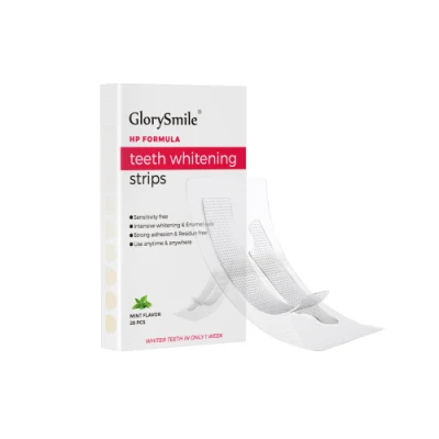 Glorysmile Private Label 3D Teeth Whitening Dry Strip 6%HP Peroxide Formula Home Use Teeth Whitening Strip