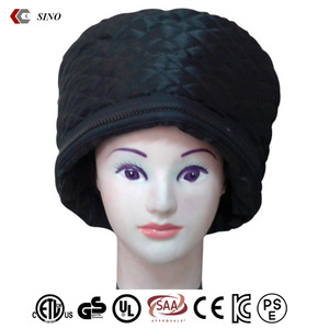 Good quality PVC fast heating Hair steamer cap for home use Black heating cap portable hair steamer wholesale