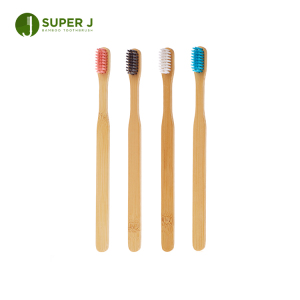 Hot sale coloured biodegradable eco-bamboo charcoal toothbrushes