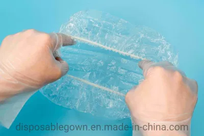 Hotel/Apartment/Household Disposable Use PE Shower Cap Transparent Waterproof Plastic Cap