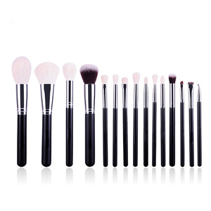 LADES 15pcs Black High Quality Private Label Cosmetics brush Goat Hair Custom Makeup Brush