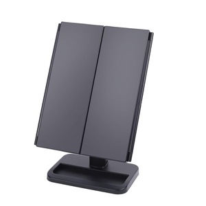 LED Touch Screen Makeup Mirror Portable Adjustable Magnifying Tabletop Cosmetic Folding Mirror 21 LED lights Tri Sided