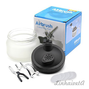 LinhaivetA air brush washing set airbrush cleaning pot mini spray gun cleaner