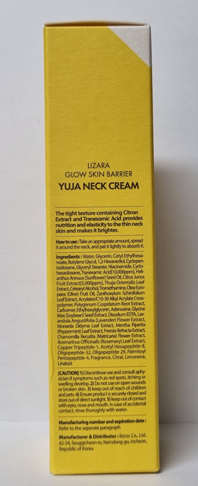 LIZARA Glow Skin Barrier Yuja Neck Cream