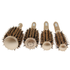 Masterlee Brand  Good Quality  Professional  curly Hair Brushes gold Color Ceramic Nano Bristle Hair Brush