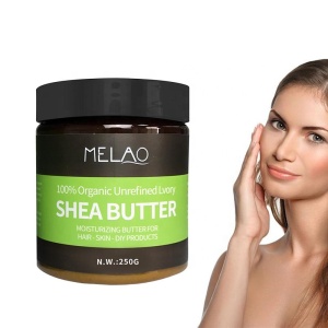 Melao Hot Selling Moisturizer Lightening Hair Body Cream Ghana Raw African Shea Butter