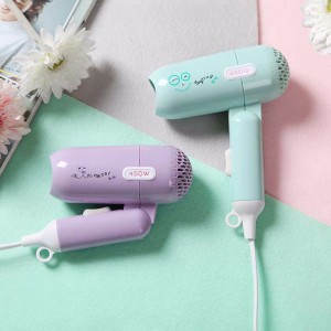 Mini Portable Hair dryer, 2-Speed Energy-Saving Folding Electric Hair Dryer With Collecting Nozzle Low Noise Hair dryer