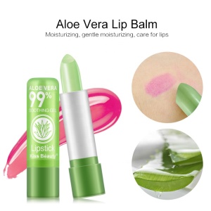 Natural Kiss Beauty Waterproof Moisturizing Lip Stick Lip Balm Color Changing Aloe Vera Lipstick  For Women