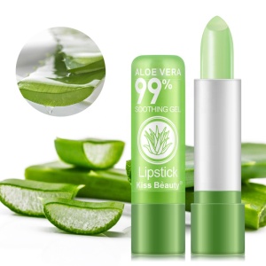 Natural Kiss Beauty Waterproof Moisturizing Lip Stick Lip Balm Color Changing Aloe Vera Lipstick  For Women