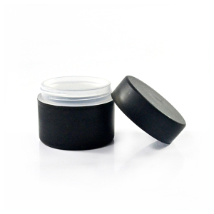 New products empty packaging 50ml black white double ply plastic cream jar