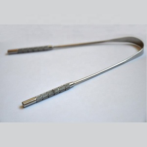 Professional Surgical Grade Stainless Steel Cleaner Tongue Scraper Sweeper Oral Hygiene FDA approved