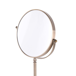 Retro Style 8 Inch 3X Antique Cosmetic Vanity Desk Makeup Mirror Double Sided Tabletop Mirror Bathroom Bedroom Makeup Vanity