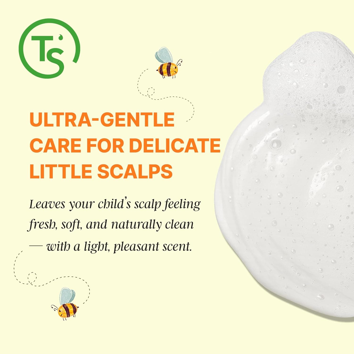 TS Kids Shampoo – Tear-Free, Sulfate-, Paraben-, Silicone- &amp; Allergen-Free  14.1 fl oz / 400ml  Ge