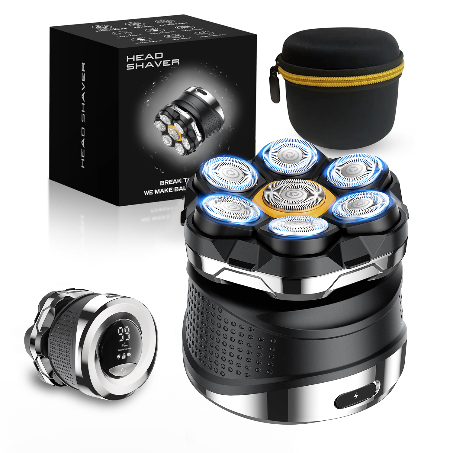 7D Rotary Head shaver for Smooth & Comfortable Bald Head shaving Electric shavers