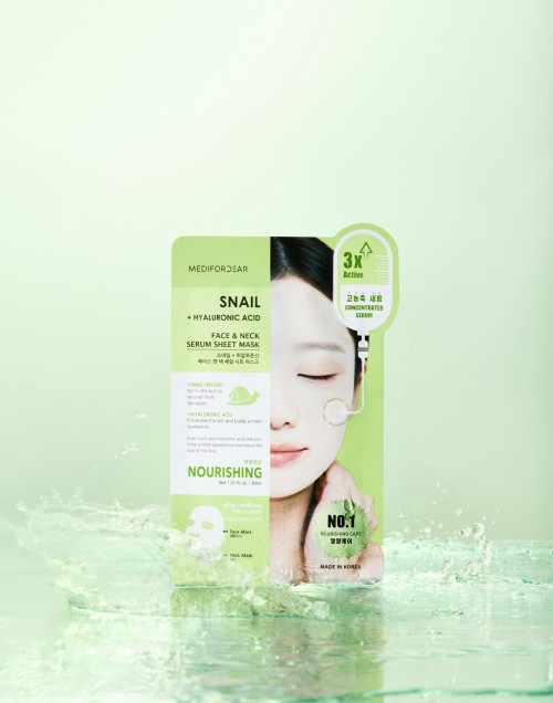 MEDIFORDEAR FACE & NECK MASK [SNAIL + HYALURONIC ACID]
