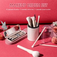 11PCS Makeup Brushes Travel Set Portable Double Ended Eyeshadow Brush Private Label Face Cosmetic Make up Brushes Set