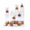 High Quality Bamboo Cap Bamboo Bottom Airless Plastic Bottles