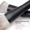 Custom Logo 9Pcs Matte Black Makeup Brush Set with Clear Window Travel Pouch Soft Synthetic Hair Cosmetic Brushes Wholesale OEM/ODM