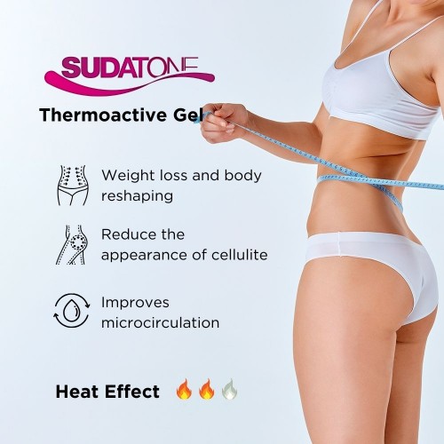 Sudatone Cellilite Treatment Gel 500ml | Heat Effect Plus | Anti-Cellulite Body reshaping | Reduce Cellulite | Weight Loss