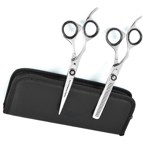 Professional barber hair scissors 5.5/6.0/6.5 9CR 62HRC Hardness cutting / Barber Hair silver shears scissor with case