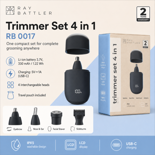 Eyebrow Nose Sideburn Trimmer and Body Shaver Ray Battler 0017