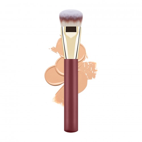 12-Piece Burgundy Makeup Brush Set with Travel Bag – Soft Synthetic Bristles, Luxury Gold Ferrule