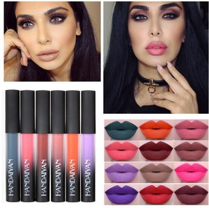 12 Colors Matte Waterproof 18 Hours Lasting Lipstick Private Label Handaiyan Matte Lipstick