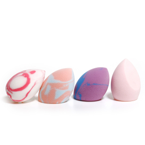 2020 New Arrivals Latex Free Purple/Pink/Blue waterdrop hydrophilic polyurethane beauty Makeup Blender 3D make up sponge