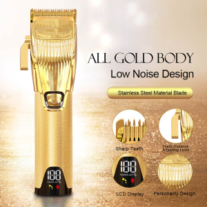 2021 New Type Golden FX Electric Hair Cutter Professional Gold Cordless Clipper Hair Trimmer