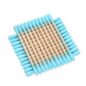 500pcs per box  Paper Bamboo Wooden Stick Make-up High-grade colored cotton swabs