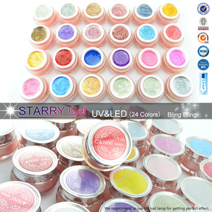 #51203a CANNI Nail Art Beauty Factory UV LED soak off manicure nail supply Color Gel 10ML Starry Glitter Gel