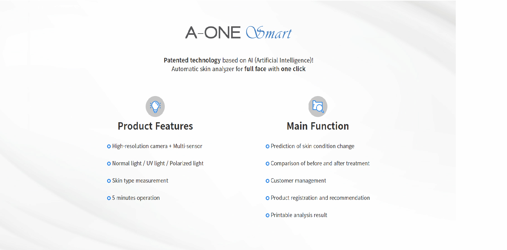 A-ONE SMART SKIN ANALYZER 