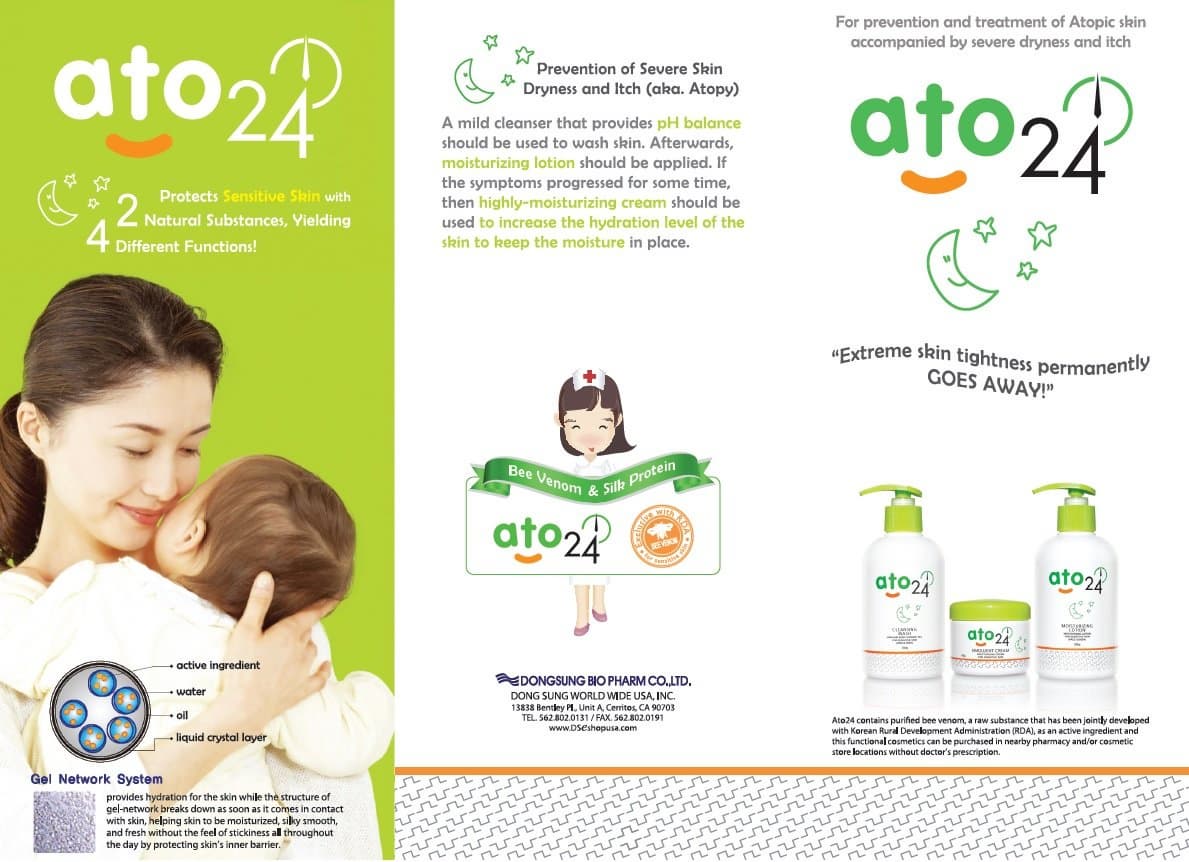 ATO24 Atopic Dermatitis Eczema Cream Lotion