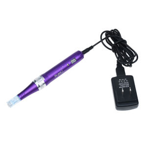 Auto purple skin tightening machine microneedling hair growth LCD speed display screen electric derma pen wired dr pen X5