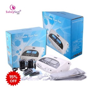 best-rated mini portable electric pipeless spa foot massaging machine patch detox infrared pulse blood circulation foot massager