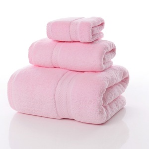 China Factory Supply Solid Color 100% Cotton Hotel Bath Towel Set