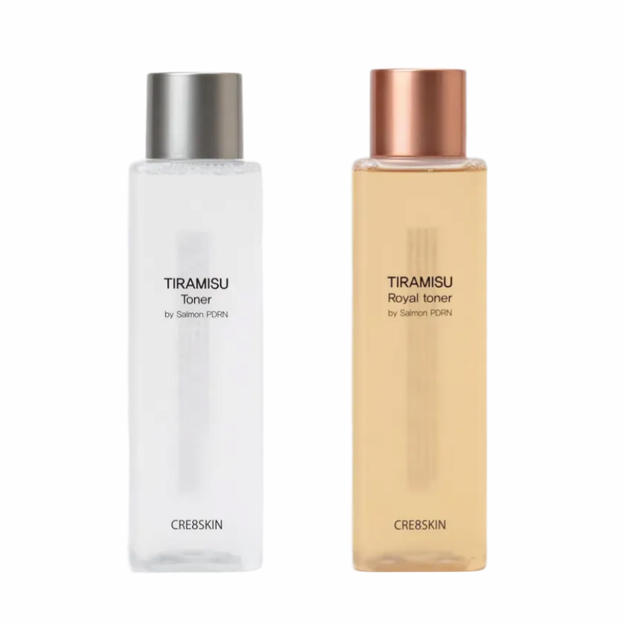 Cre8skin Salmon PDRN TIRMAMISU TONER MORNING TONER EVERNING TONER Skincare PDRN Korea Cosmetic Set
