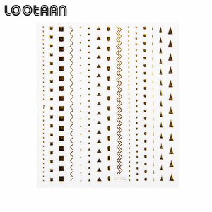 DIY Nail Supplies 2019 New Arrival  Custom 3D Nail Art Gold Design Nail Sticker Decoration