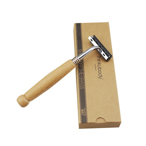Eco-Friendly Bamboo handle Safety Razor Twin Blade wholesale