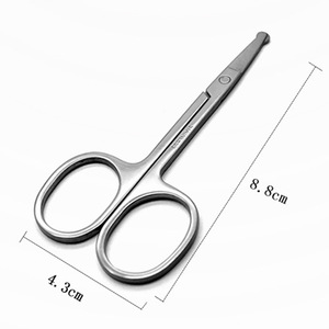 Eyebrow Trimmer Silver makeup Round Head Eyelash Scissor