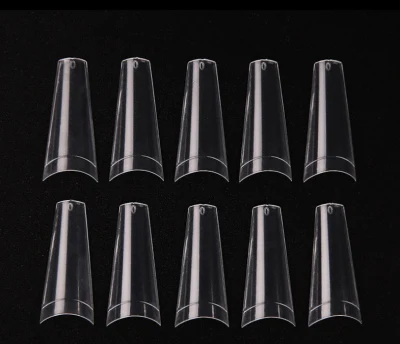 Half Cover Flat Head Artificial Fingernails ABS Nail Tips